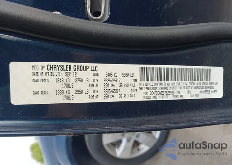 2013 Dodge Journey American Value Pkg из США, поврежденный, VIN 3C4PDCAB2DT529530